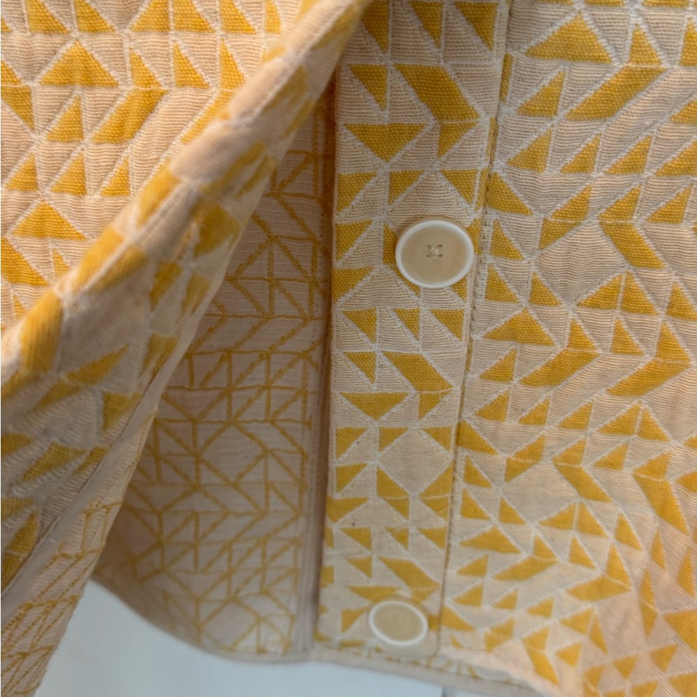 Zara Kids Light Yellow Patterned Puffer Jacket - Picture 4 of 5